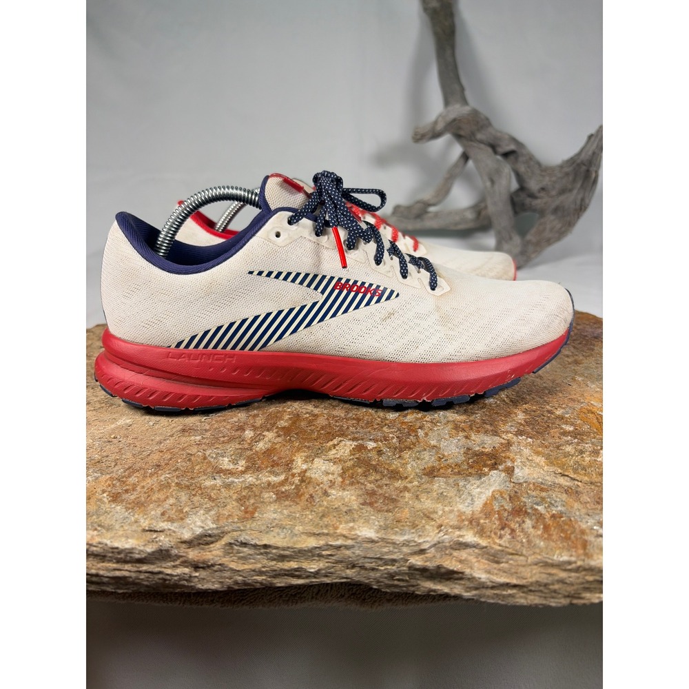 Brooks Launch 7 Mens Running Shoes 10 Red White Blue Patriotic 1103241D166